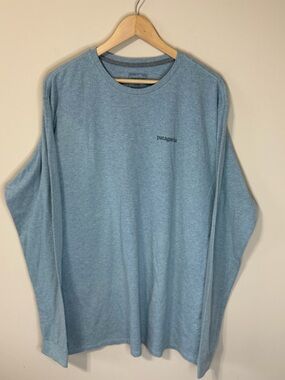 Patagonia Ridge Resposibility Tee Shirt Long Sleeve Thermal Blue SizeXXL NWOT